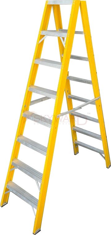 Model No. F2100 Fibreglass Trestle Ladder for Construction, Painting and Maintenance Work, Professional Insulated Access Ladder for Industrial, Commercial and Contractor Use Applications